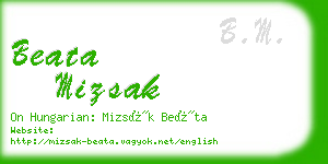 beata mizsak business card